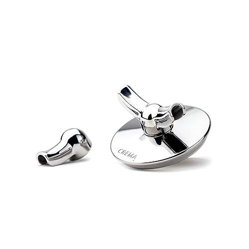 Crema Coffee Products 58mm Bottomless Spouts Single Double Spout Options Converts Bottomless Portafilter to Spouted Compatible with Crema 58mm E61 Portafilters Durable Stainless Steel